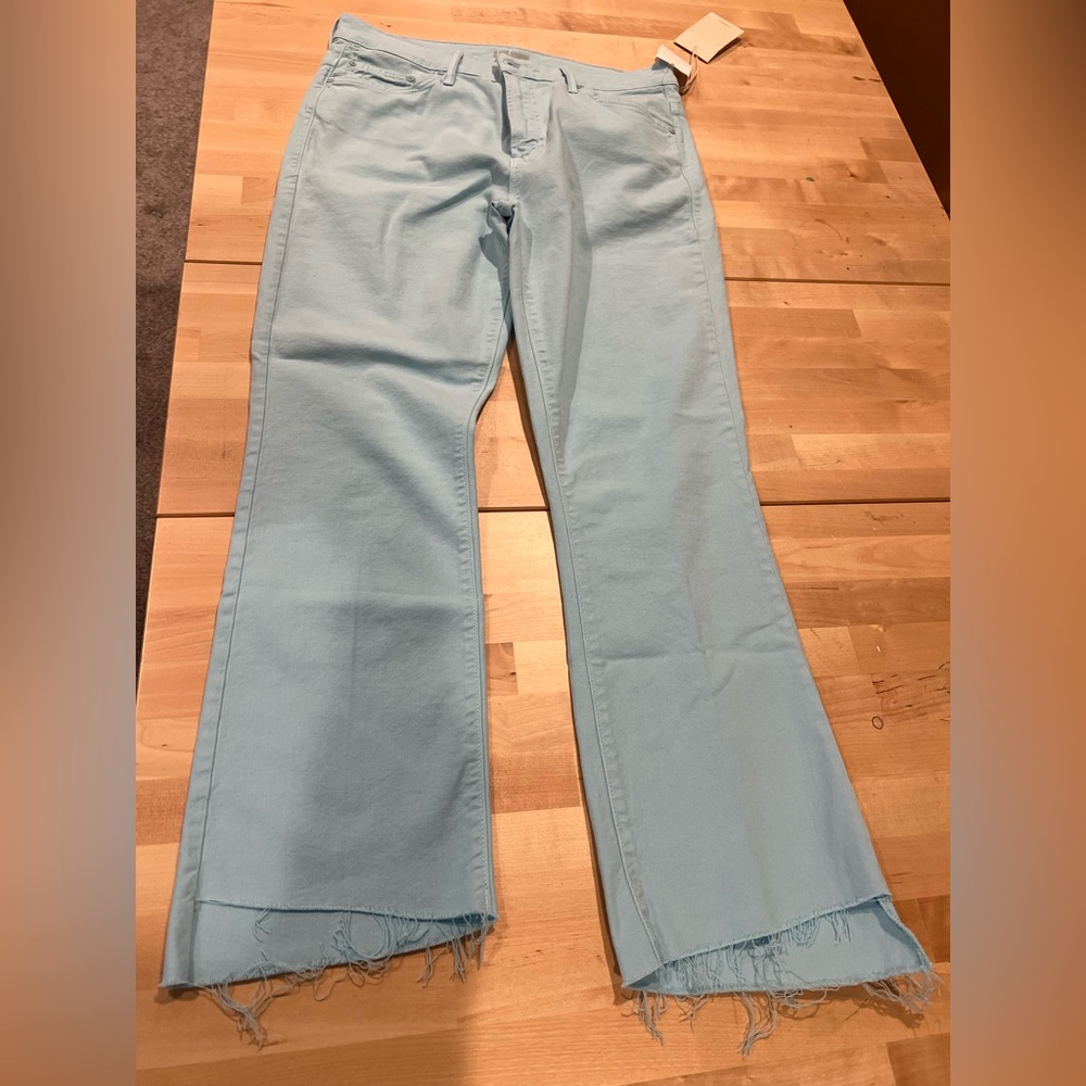 MOTHER THE INSIDER CROP STEP FRAY SIZE 29 NWT COLOR CHALK IT UP SOLD OUT